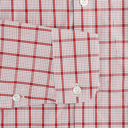 Red Graph Overlay Check Piccadilly Shirt Image 2