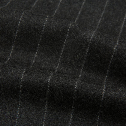 Charcoal Pinstripe Henry Trousers Image 5