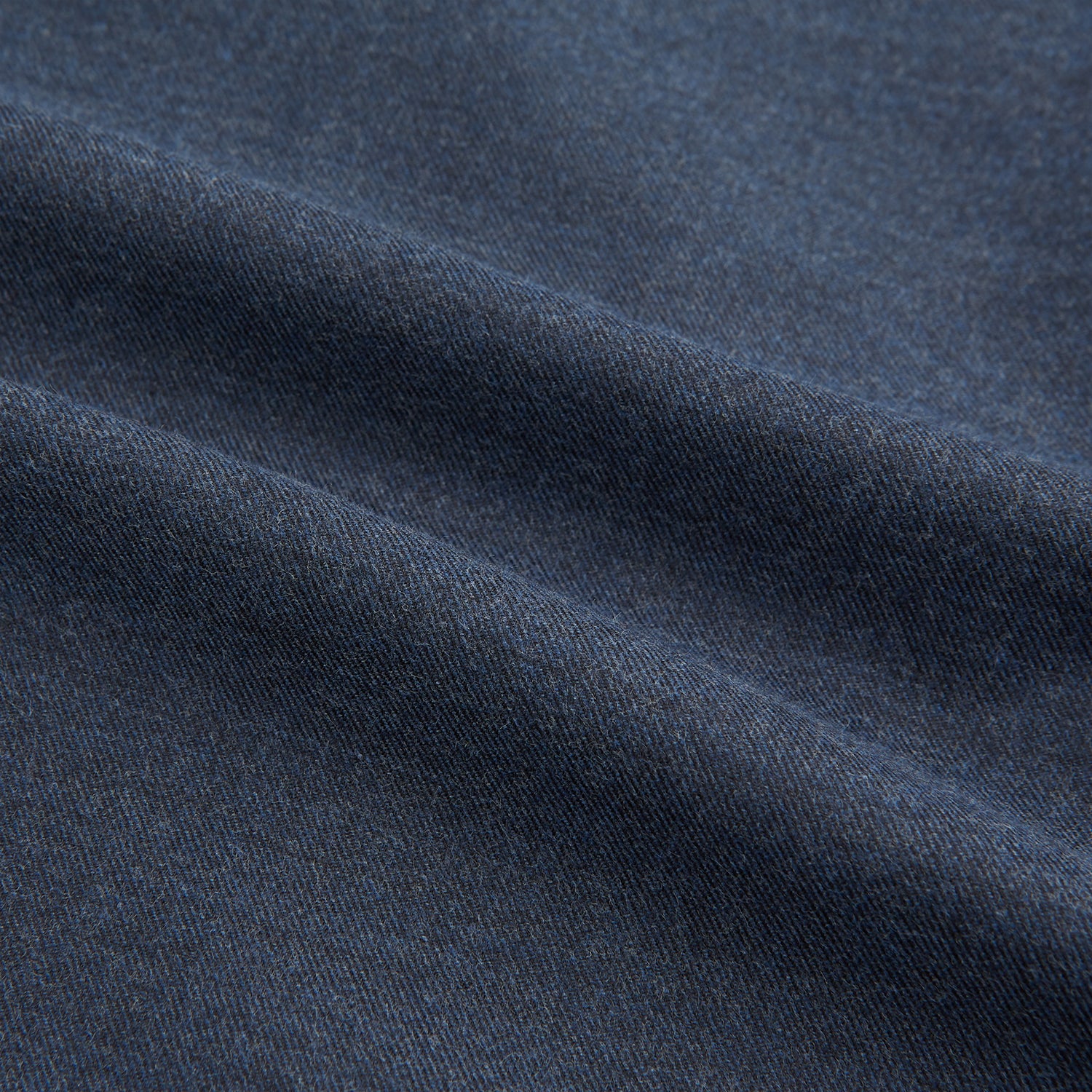 View 6 of product The Navy Chelsea Shirt by Turnbull & Asser is a long-sleeve, button-down flannel with a chest pocket, shown flat on a white background for a classic smart-casual style.