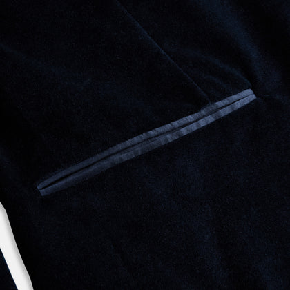 Casino Royale Midnight Blue Tuxedo Jacket in Cotton Velvet Image 6
