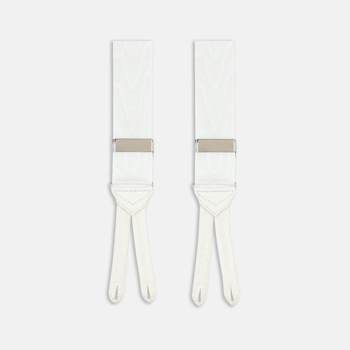 White Adjustable Formal Braces as seen on James Bond Image 2