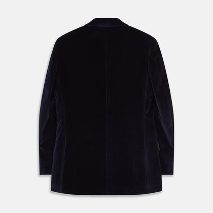 Navy Velvet Jacket Image 3