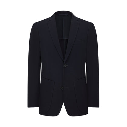 Navy Knitted London Blazer Image 5