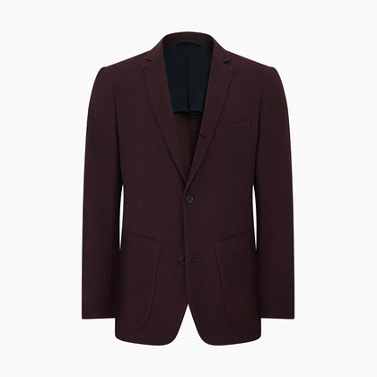 Burgundy Knitted London Blazer Image 5