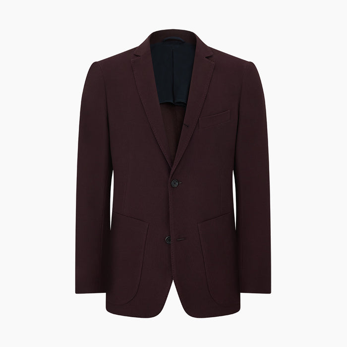 Burgundy Knitted London Blazer Image 5