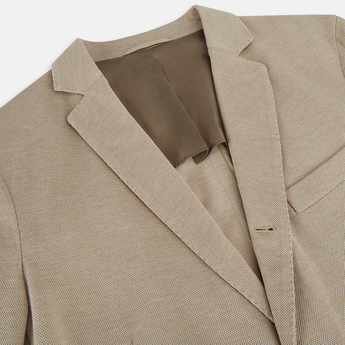 Sand Silk & Cotton Bath Blazer Image 1