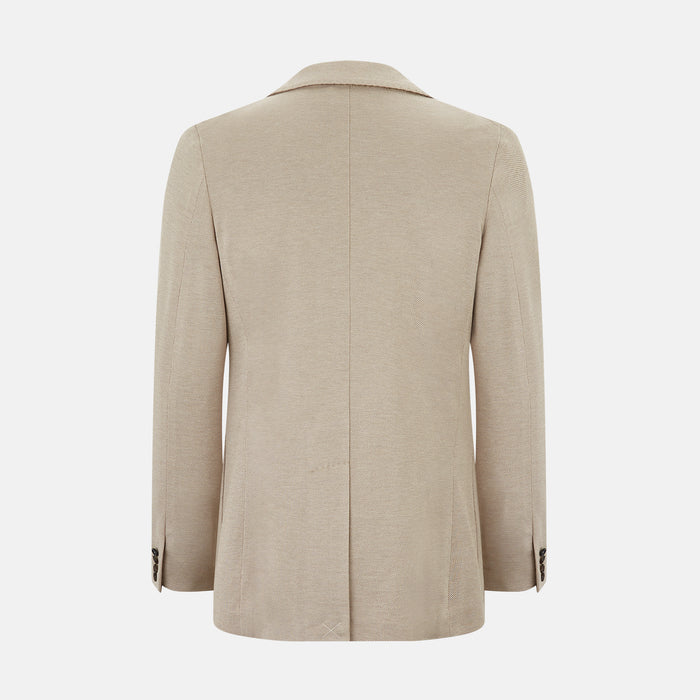 Sand Silk & Cotton Bath Blazer Image 2