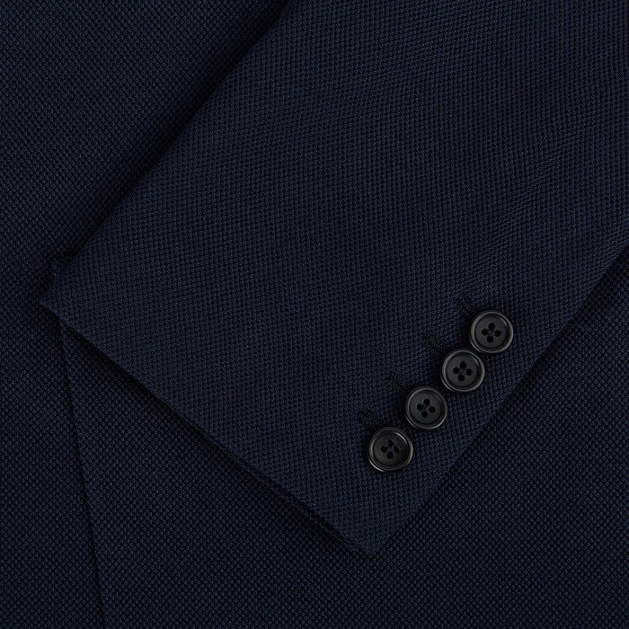 Navy Silk & Cotton Bath Blazer Image 3