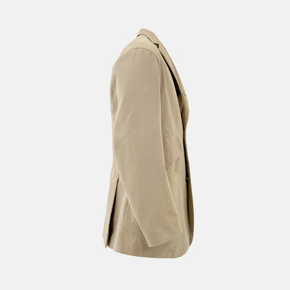 Riviera Sand Oversized Blazer in Cotton Image 5