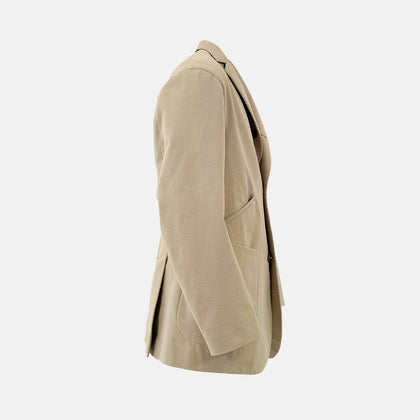 Riviera Sand Oversized Blazer in Cotton Image 4