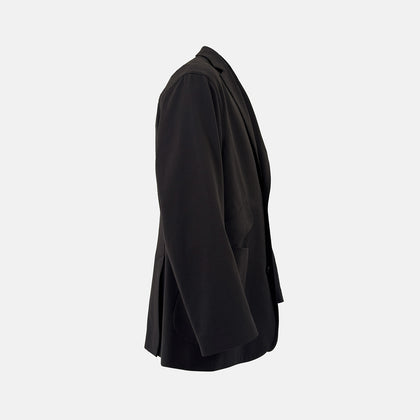 Riviera Chocolate Oversized Blazer in Cotton Image 5