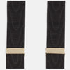 View 3 of product A pair of Turnbull & Asser Casino Royale Black Braces As Seen On Le Chiffre, featuring black moiré fabric, leather loops, and gold-tone adjusters, handmade in England and showcased against a white background.