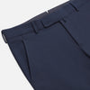 View 2 of product The Navy Blue James Trouser by Turnbull & Asser features a tailored straight-leg cut, flat front, belt loops, and button closure, shown on a plain white background for an elegant and versatile look.