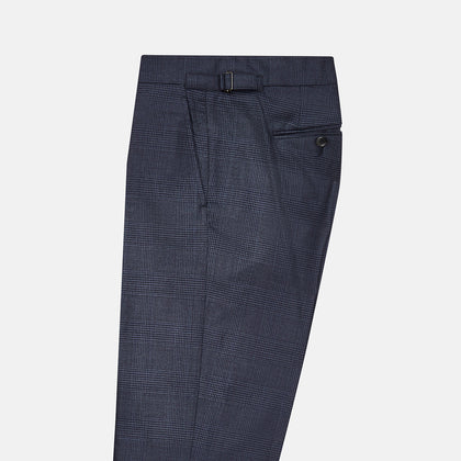 Navy Check Henry Trousers Image 3