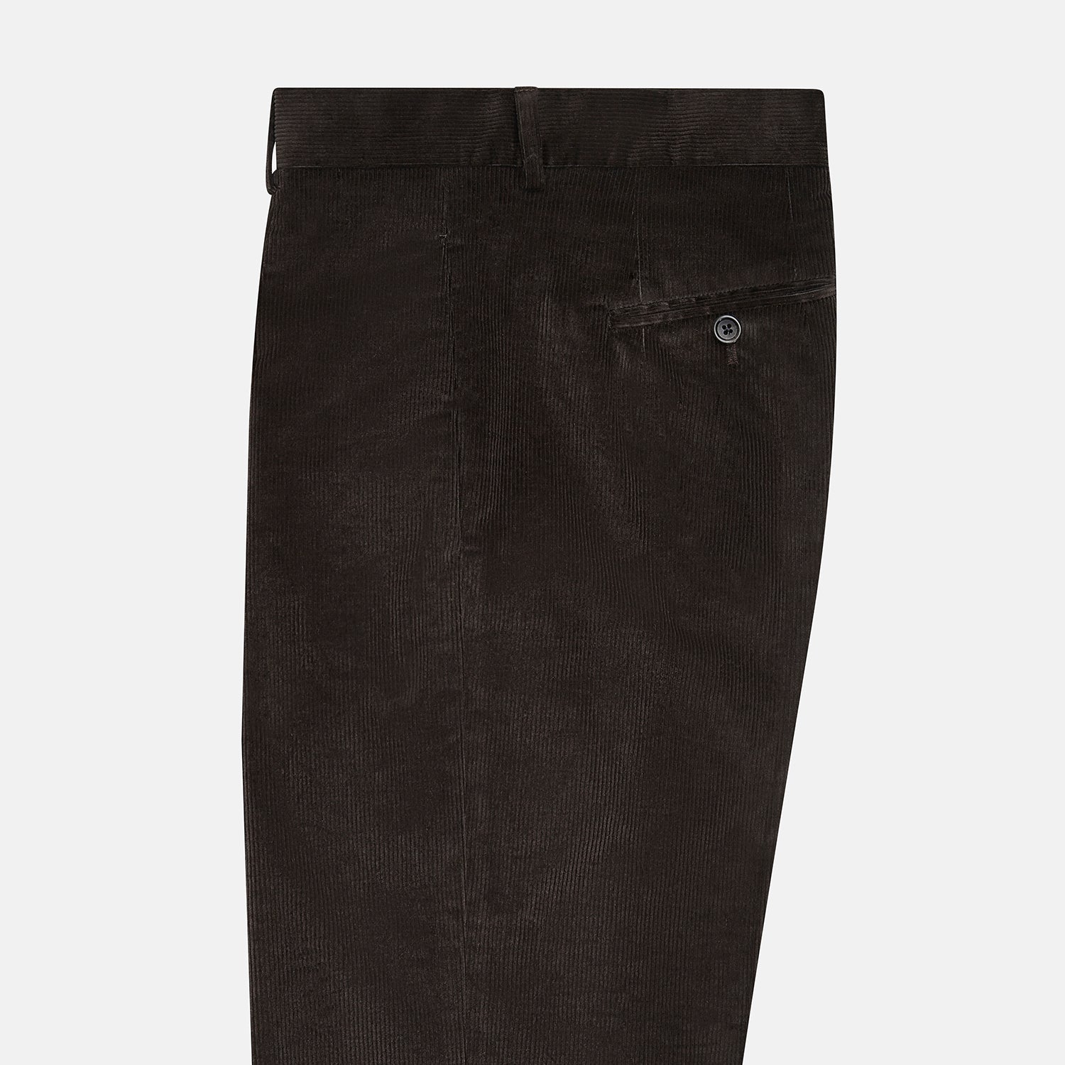 View 4 of product Turnbull & Asser’s Brown Corduroy Rupert Trousers feature a straight-leg cut, button closure, and belt loops—ideal for elevating your formal look with modern sophistication.