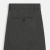 View 4 of product The Turnbull & Asser Charcoal Rupert Trousers, crafted from wool and cashmere with belt loops, button closure, and a slim tailored fit, are shown against a plain white background.