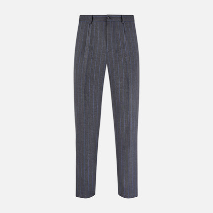 Grey Pinstripe Rupert Trousers Image 5