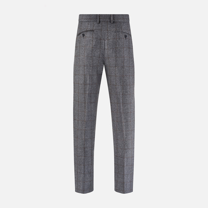 Grey and Brown Check Rupert Trousers Image 2