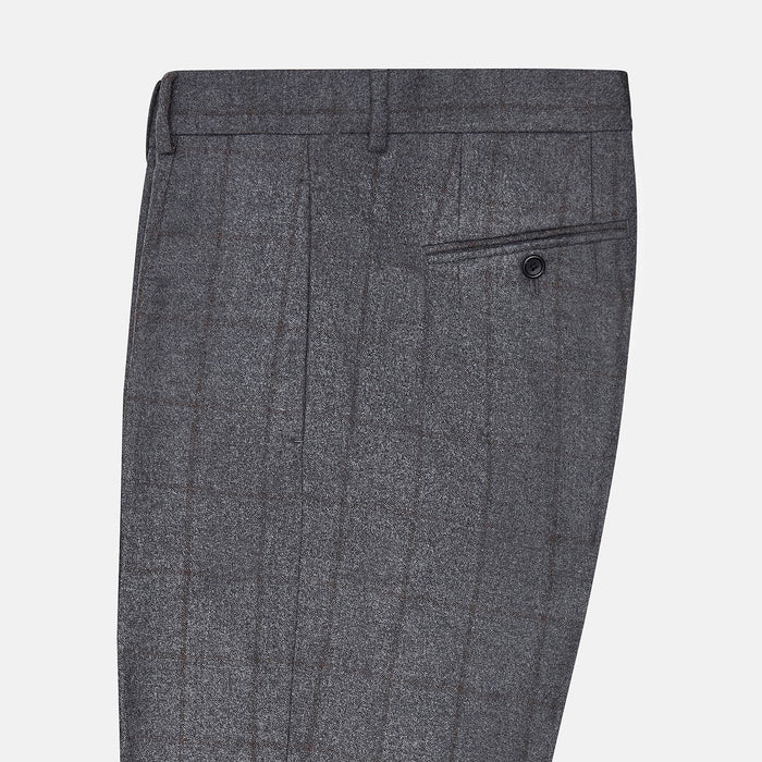 Grey and Brown Check Rupert Trousers Image 3
