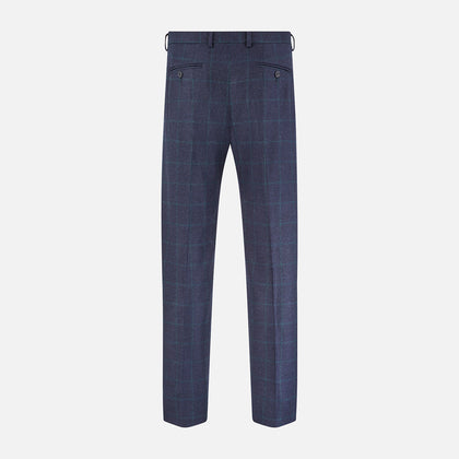 Midnight and Green Check Rupert Trousers Image 2