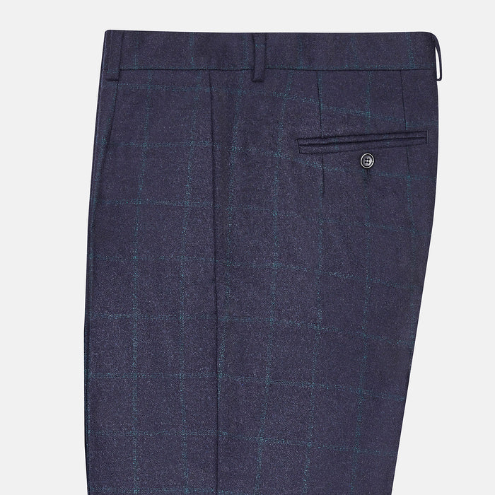 Midnight and Green Check Rupert Trousers Image 3