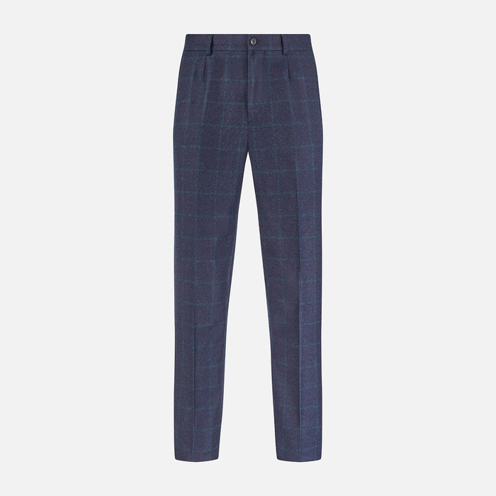 Midnight and Green Check Rupert Trousers Image 5