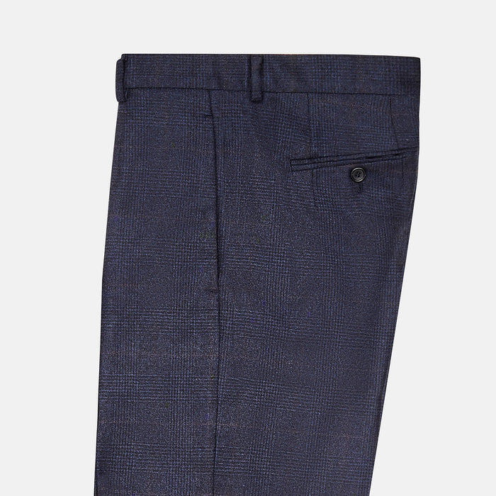 Navy and Brown Check Rupert Trousers Image 3