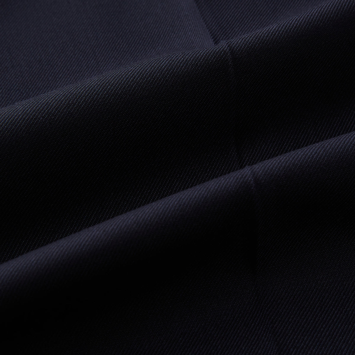 View 7 of product Turnbull & Asser UK Edward Navy Pleated Trousers in Wool Gabardine featuring a navy blue, tailored silhouette with a straight-leg cut and pleated detailing.