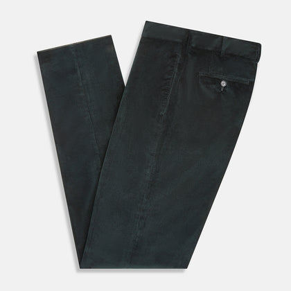 Dark Green Corduroy Edward Trousers Image 4