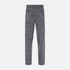 View 3 of product Turnbull & Asser's Grey Check Edward Trousers feature a tailored fit, front pleats, waistband with belt loops, and button closure—crafted from a wool-cotton blend. Ideal for semi-formal wear. Shown on a plain white background.