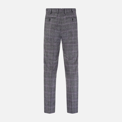 Grey Check Edward Trousers Image 2