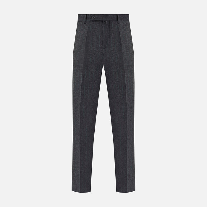 Dark Grey Pinstripe Edward Trousers