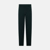 View 1 of product The Forest Green William Trousers by Turnbull & Asser UK are straight-leg, pleated trousers with belt loops and side pockets, displayed on a plain white background.