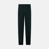 View 3 of product The Forest Green William Trousers by Turnbull & Asser UK are straight-leg, pleated trousers with belt loops and side pockets, displayed on a plain white background.