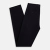View 6 of product Turnbull & Asser Navy Knitted London Trousers feature a high waist, pleated tailoring, and a straight leg fit, displayed against a plain white background.