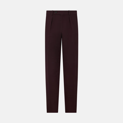 Burgundy Knitted London Trousers