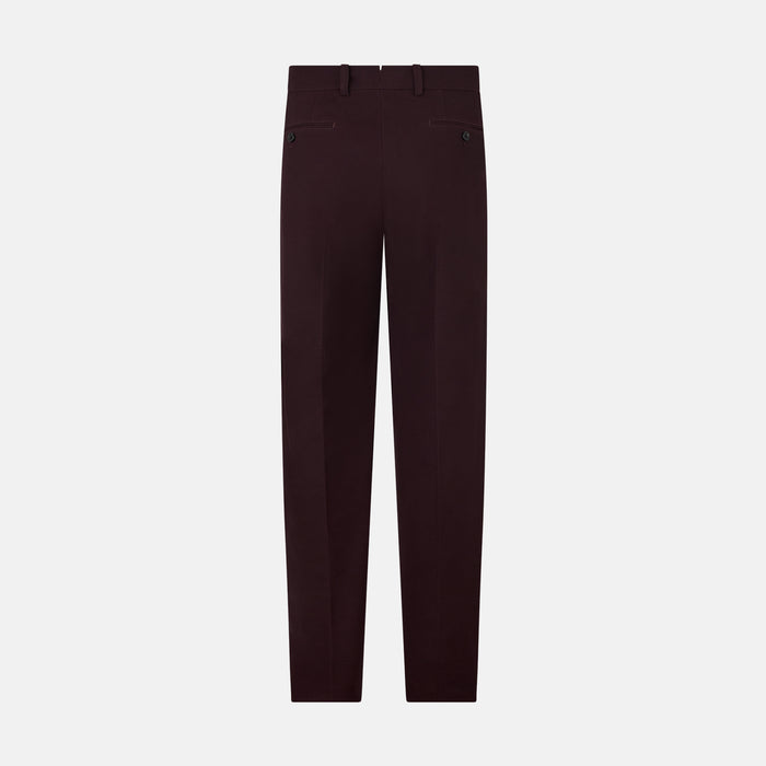 Burgundy Knitted London Trousers Image 2
