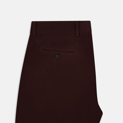 Burgundy Knitted London Trousers Image 4
