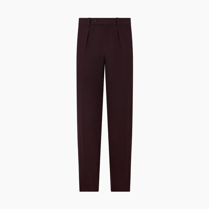 Burgundy Knitted London Trousers Image 7