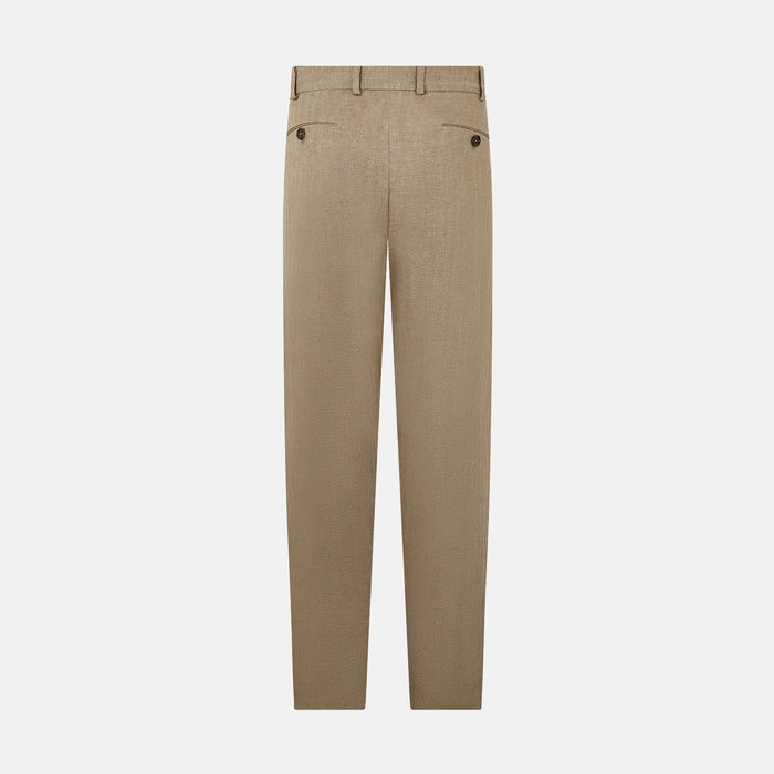 Sand Linen Amberley Trousers Image 2