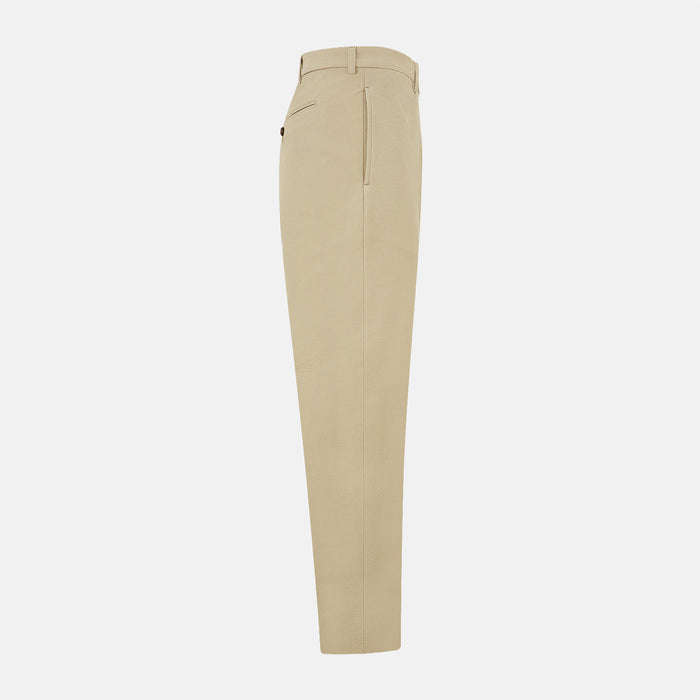 Extreme Leg Windsor Cotton Trouser Sand Image 4