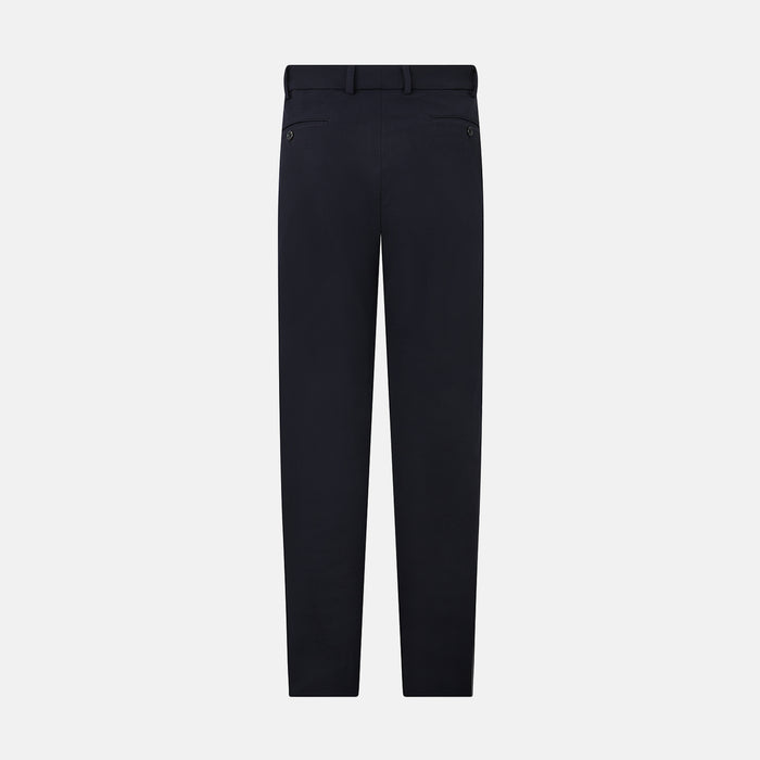 Amberley Navy Trousers in Cotton Image 2