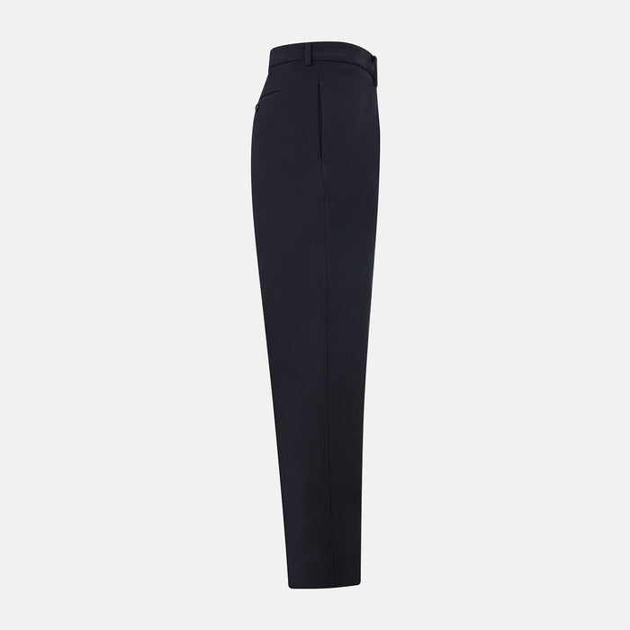 Amberley Navy Trousers in Cotton Image 4
