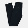 View 6 of product A pair of navy, straight-leg Amberley trousers in cotton by Turnbull & Asser UK, featuring belt loops, a button closure, and a zip fly in the classic Windsor style, displayed on a plain white background.