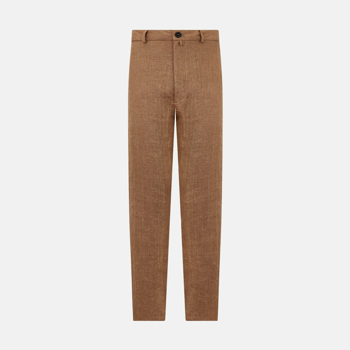 Camel Linen Amberley Trousers