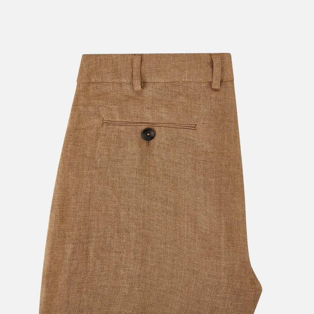 Camel Linen Amberley Trousers 54
