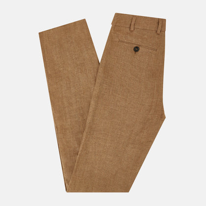 Camel Linen Amberley Trousers Image 5
