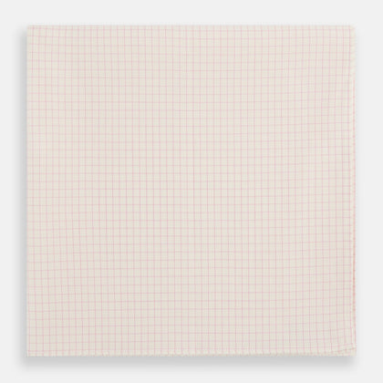 Pink Graph Check Handkerchief