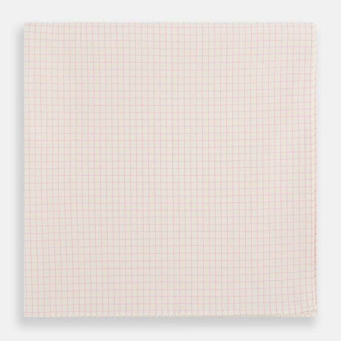 Pink Graph Check Handkerchief