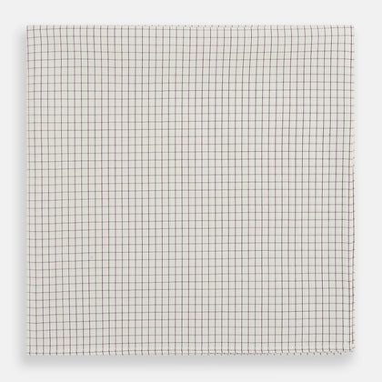 Purple Graph Check Handkerchief
